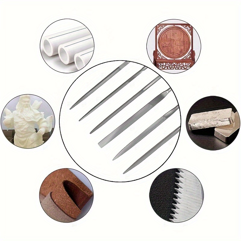 Premium Needle File Set HighCarbon Steel Files With NonSlip Ergonomic Handles For Precise Filing On 3