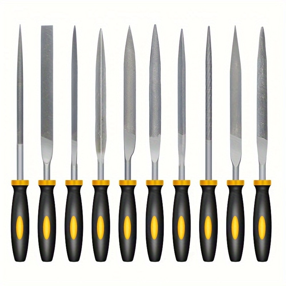 Premium Needle File Set HighCarbon Steel Files With NonSlip Ergonomic Handles For Precise Filing On 6