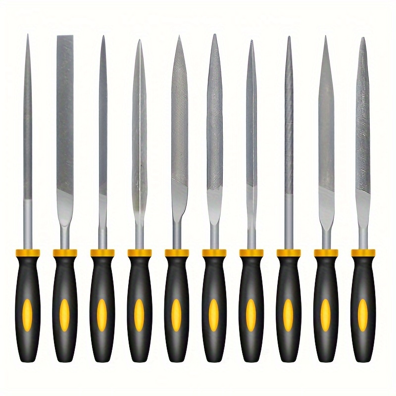 Premium Needle File Set HighCarbon Steel Files With NonSlip Ergonomic Handles For Precise Filing On 6