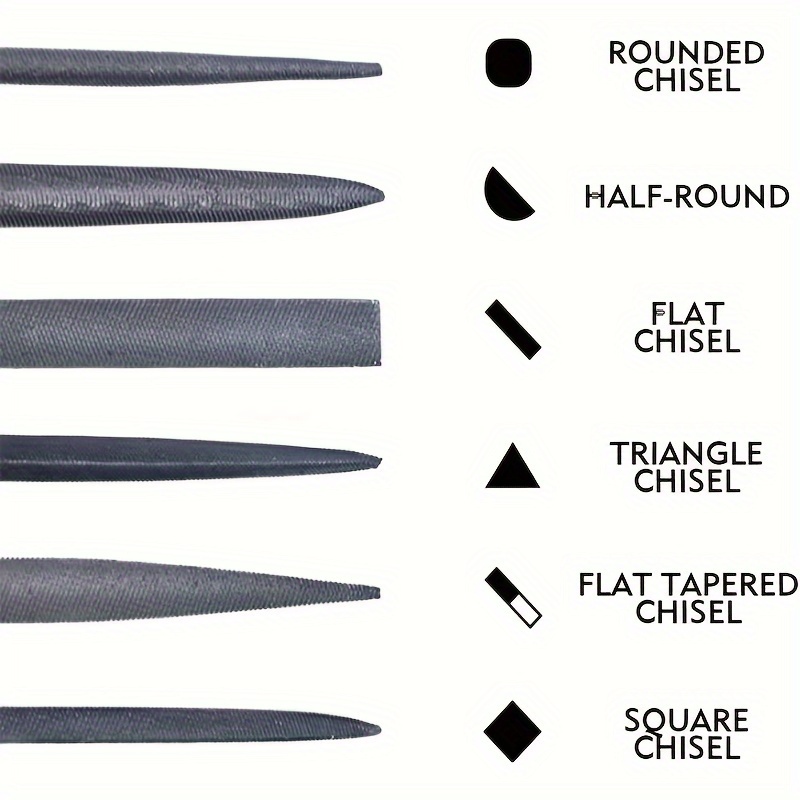 Premium Needle File Set HighCarbon Steel Files With NonSlip Ergonomic Handles For Precise Filing On 4