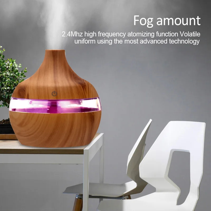 Ultrasonic Aroma Diffuser Humidifier Wood Grain Essential Oil Diffuser For Home 1