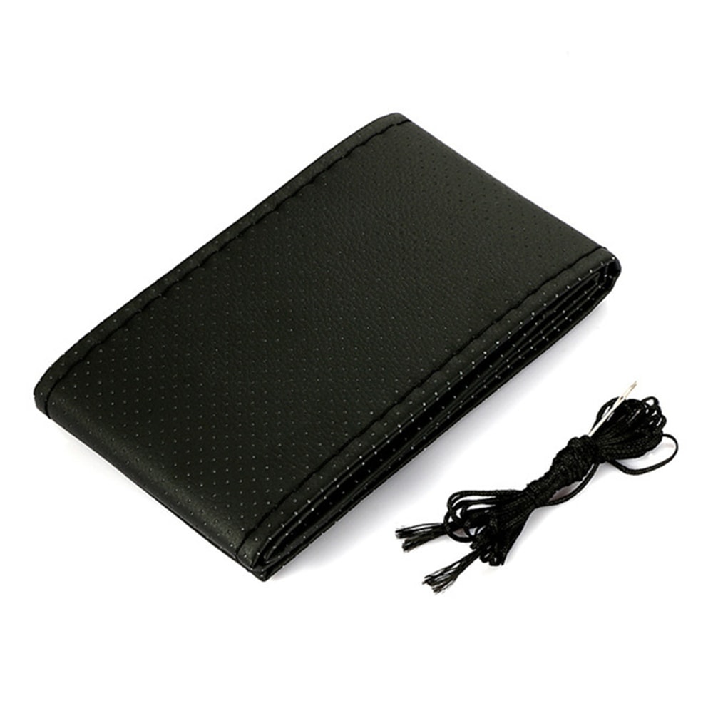 Car Steering Wheel Cover Set with Artificial Leather, Needles, and Thread for Custom Auto Accessories