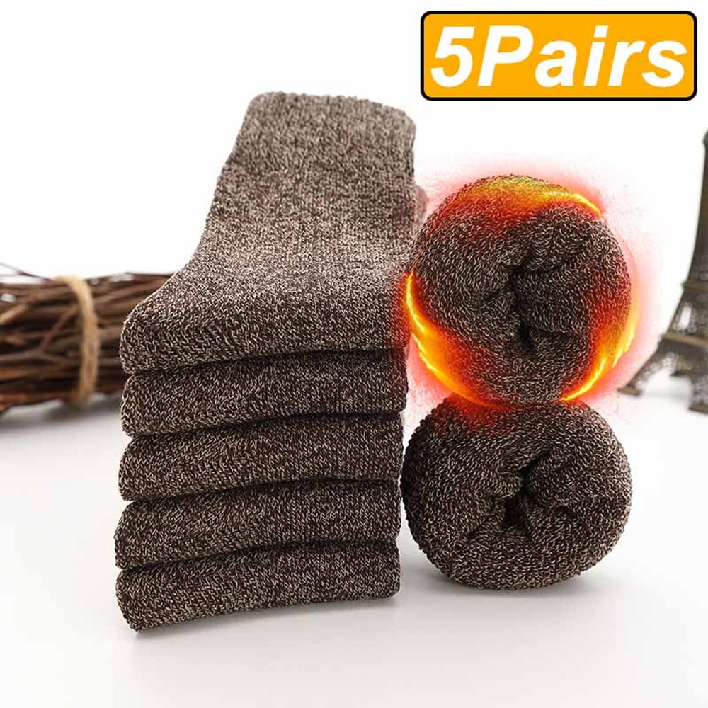 Premium Winter Warm Crew Socks For Men Women Thick Thermal Snow Cold Weather Socks 7