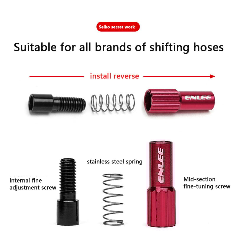 Bicycle Adjustable Derailleur Regulator Screws Aluminum Alloy Brake Shift Cable Adjuster Bolt For S 3