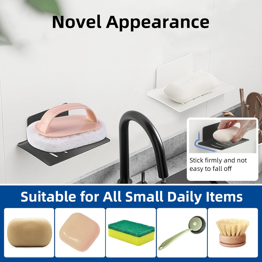 Wall Mounted Aluminum Alloy Soap Holder Stylish Bathroom Soap Dish With Drainage For Efficient Wate 2