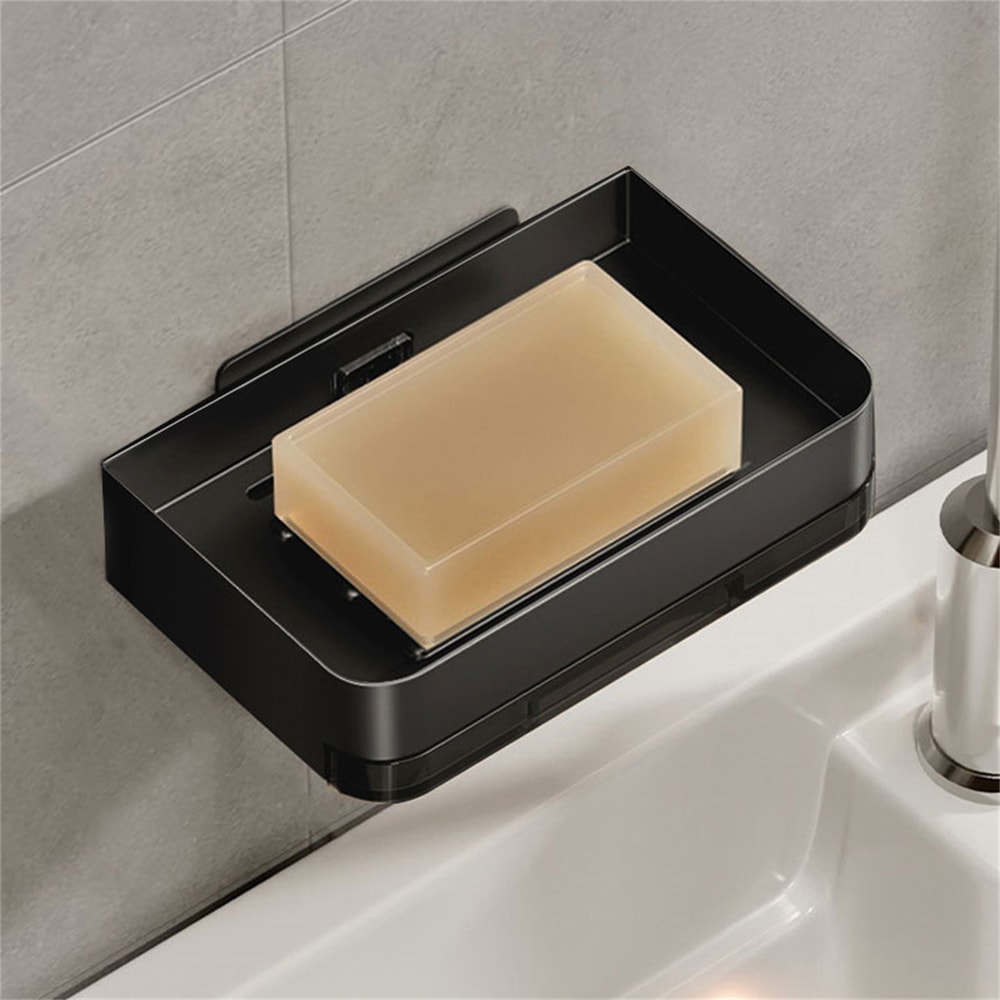 Wall Mounted Aluminum Alloy Soap Holder Stylish Bathroom Soap Dish With Drainage For Efficient Wate 11