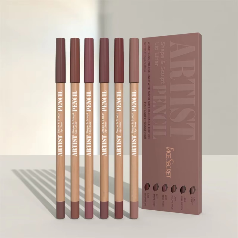 Matte Soft Sculpt Lip Liner Set Precise Weightless And Blendable Lip Liner Pencils 5