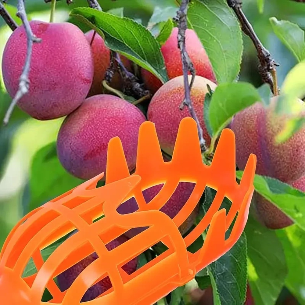 High Reach Fruit Picker Tool Basket For Tree Harvesting Garden Fruit Picker For Peach Plum Jujube 4