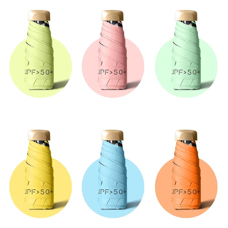 UV Protection Parasol Umbrella For Women DualUse AntiUV Sunny Rainy Pocket Umbrella 2