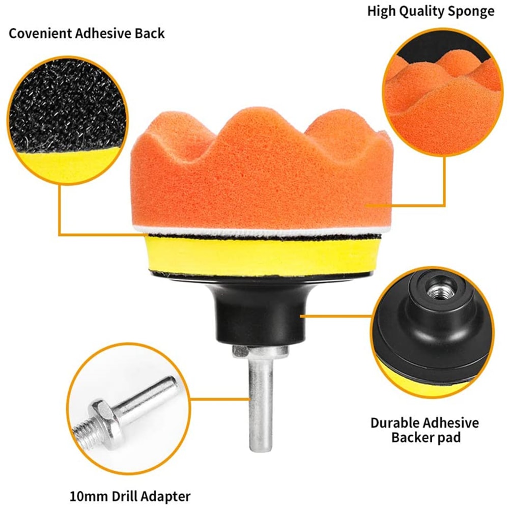 Car Polishing Sponge Pads Kit Foam Pad Buffer For Auto Motorcycle Scratch Removal 1