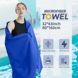 microfiber quick dry beach towel soft, sandproof, lightweight towel for swim, yoga, and gym