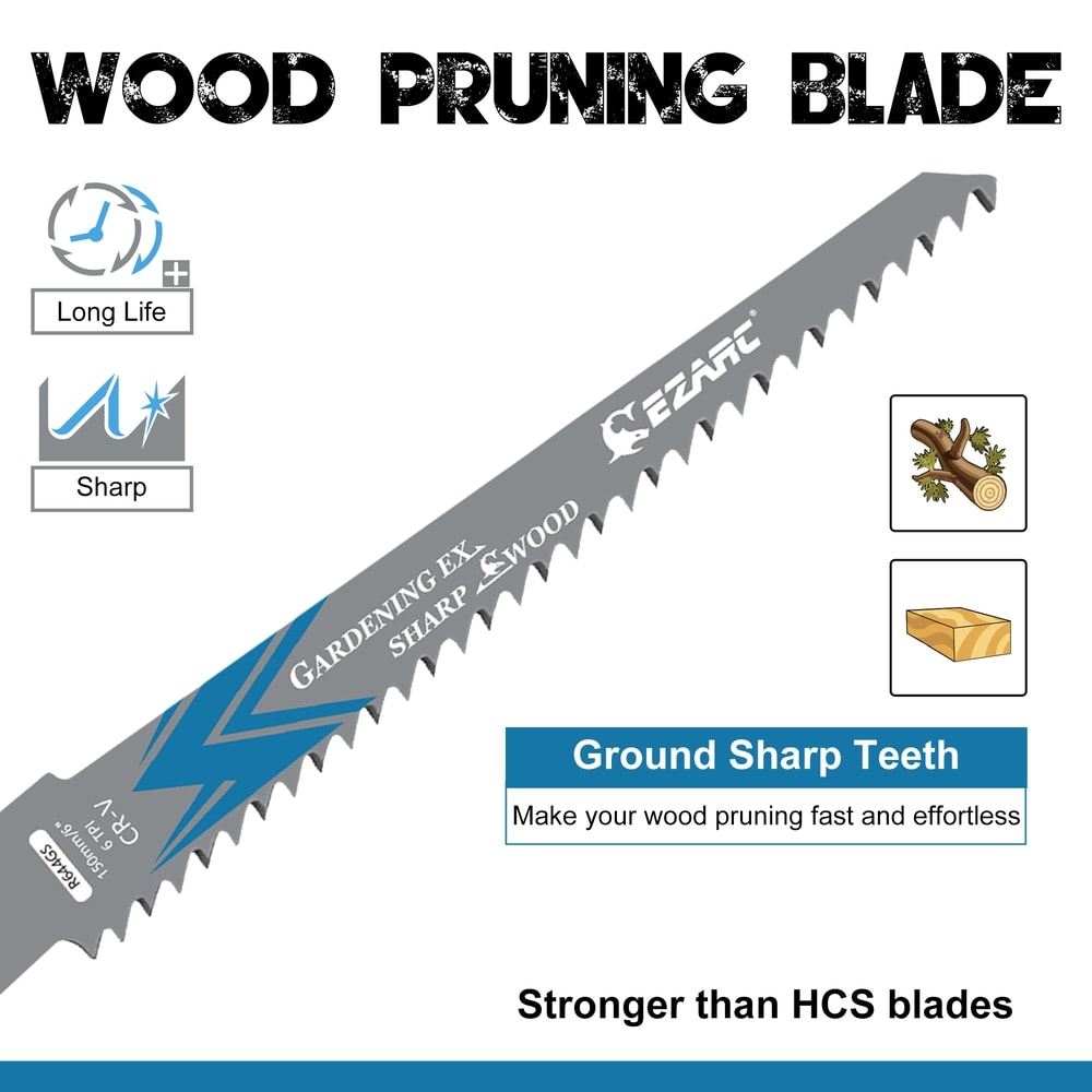 Wood Pruning Reciprocating Saw Blades Sharp Ground Teeth for Recip Saw Durable Sabre Saw Replacement Blades