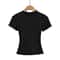 Sexy Slim Fit Casual TShirt For Women Trendy Solid Color ShortSleeve Fashion Top 1