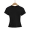 Sexy Slim Fit Casual TShirt For Women Trendy Solid Color ShortSleeve Fashion Top 1