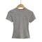 Sexy Slim Fit Casual TShirt For Women Trendy Solid Color ShortSleeve Fashion Top 3