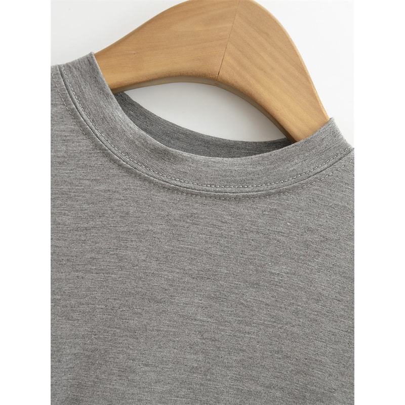 Sexy Slim Fit Casual TShirt For Women Trendy Solid Color ShortSleeve Fashion Top 4