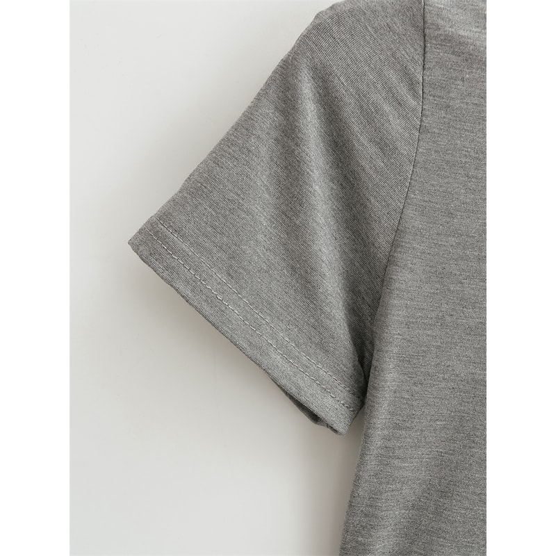 Sexy Slim Fit Casual TShirt For Women Trendy Solid Color ShortSleeve Fashion Top 5