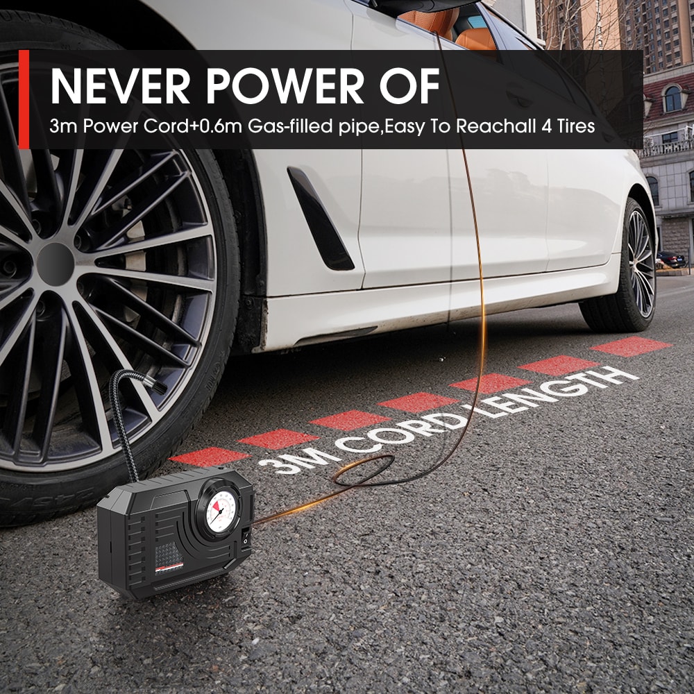 Mini Air Pump Tire Inflator Portable Electric Air Compressor For Car Motorcycle And Bicycle 2