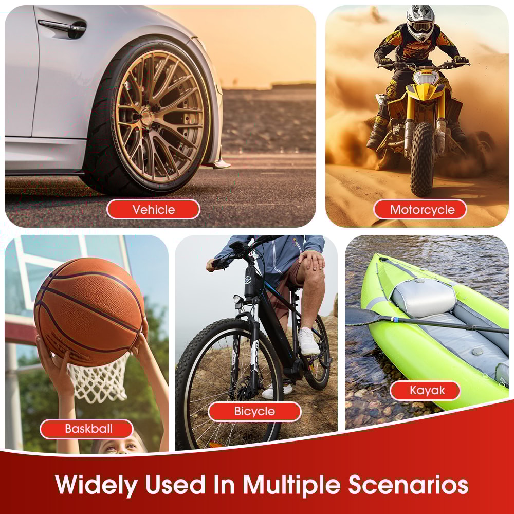 Mini Air Pump Tire Inflator Portable Electric Air Compressor For Car Motorcycle And Bicycle 5