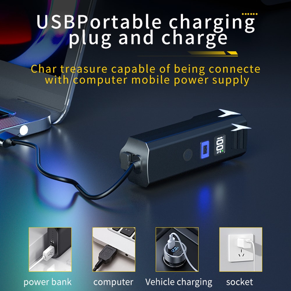 Lumen USB Rechargeable Bicycle Headlight with Power Bank