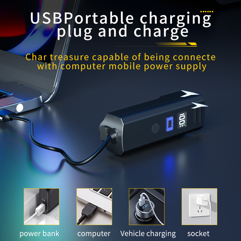 Lumen USB Rechargeable Bicycle Headlight with Power Bank