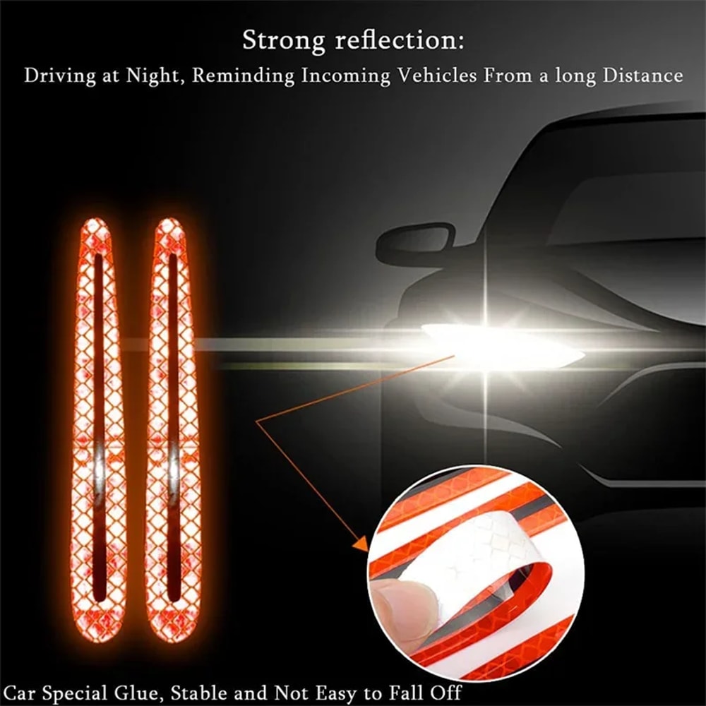 Reflective Car Door Handle Protector AntiScratch Paint Surface Sticker For Car Accessories 1