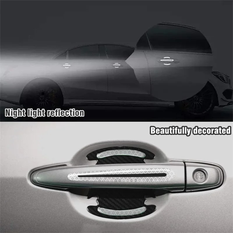 Reflective Car Door Handle Protector AntiScratch Paint Surface Sticker For Car Accessories 2