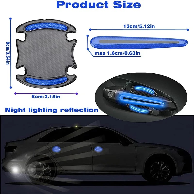 Reflective Car Door Handle Protector AntiScratch Paint Surface Sticker For Car Accessories 5