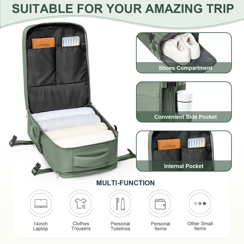 Premium Cabin Travel Backpack Airline Carry On Laptop Bag