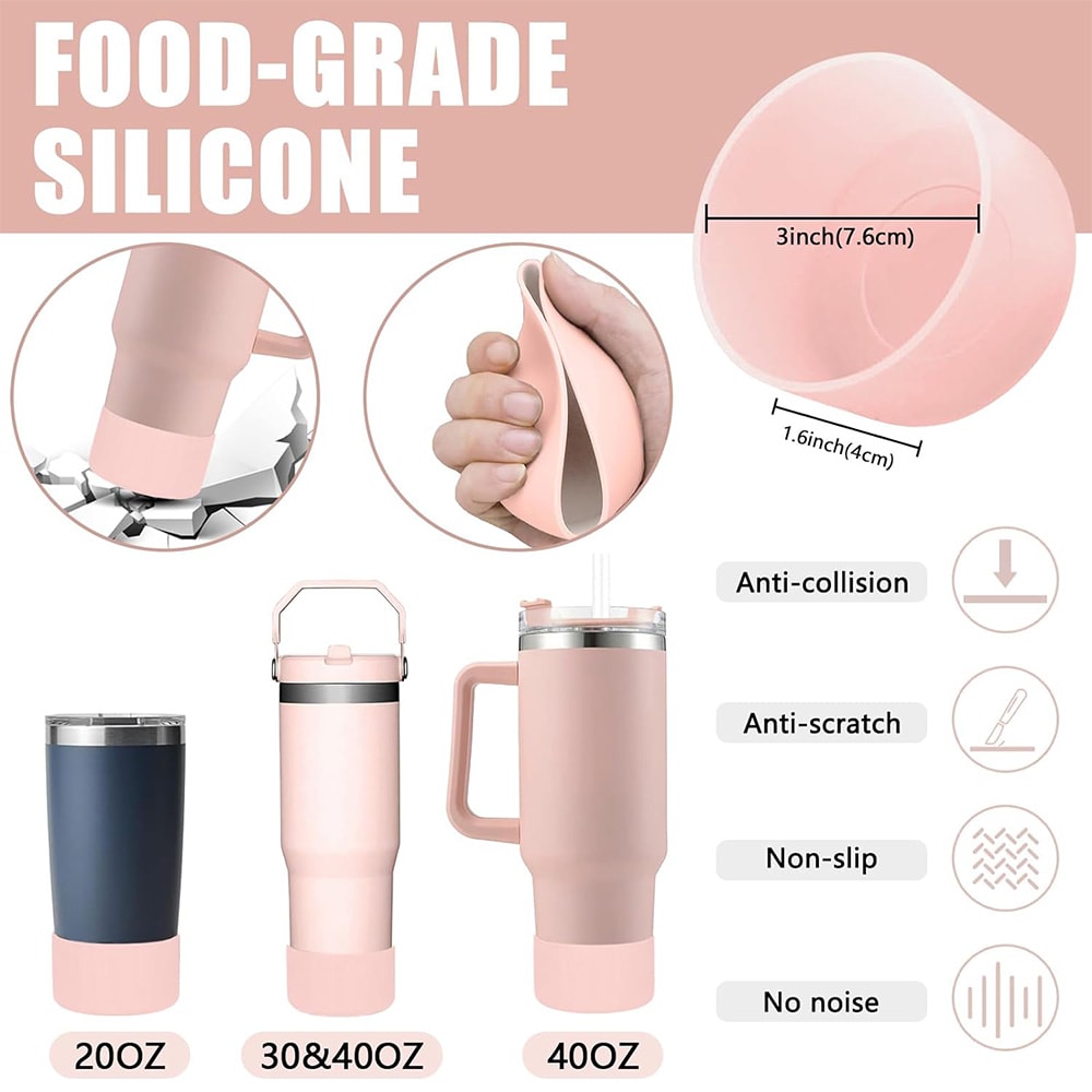 Stanley Cup Accessories Set SpillProof Stoppers Straws Brushes Flower Charm For Customization 1