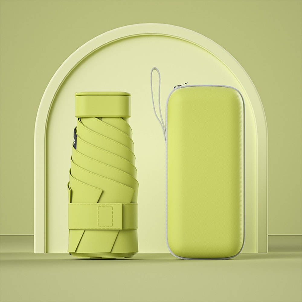 Mini Folding Travel Umbrella With UV Protection And Compact Capsule Case PocketSized Sun Rain Shie 2