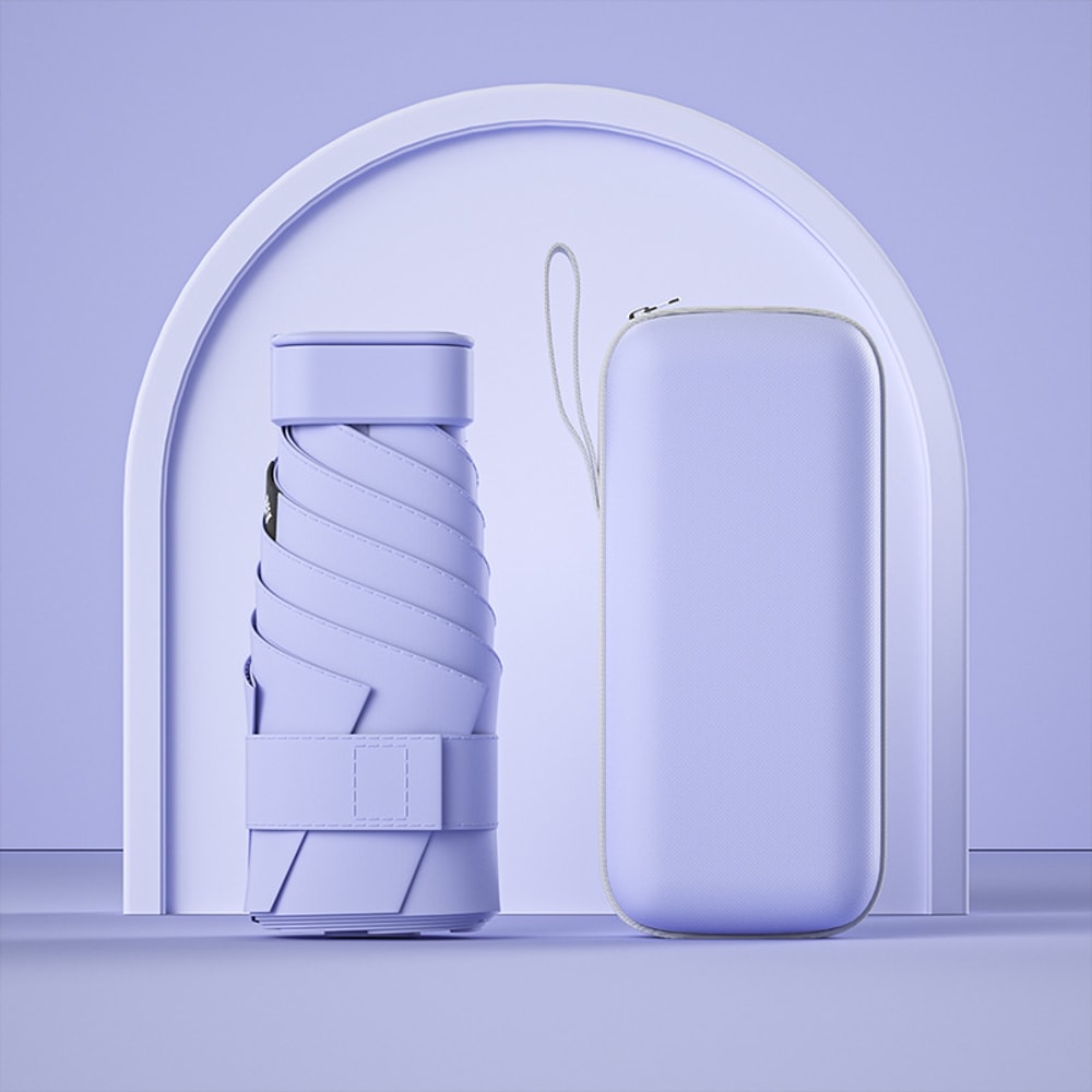 Mini Folding Travel Umbrella With UV Protection And Compact Capsule Case PocketSized Sun Rain Shie 6