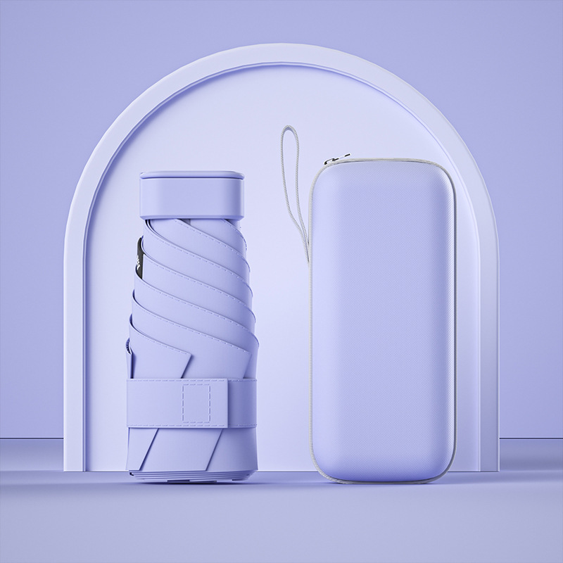 Mini Folding Travel Umbrella With UV Protection And Compact Capsule Case PocketSized Sun Rain Shie 6