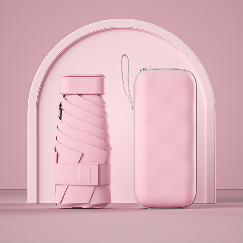 Mini Folding Travel Umbrella With UV Protection And Compact Capsule Case PocketSized Sun Rain Shie 10