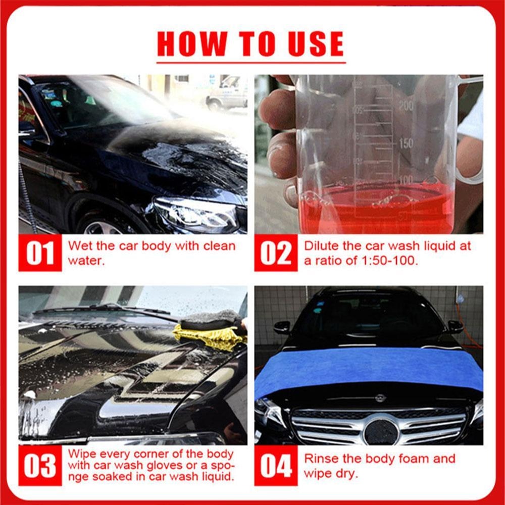 High Concentration Super Foam Car Wash Liquid Auto Cleaning Solution 3