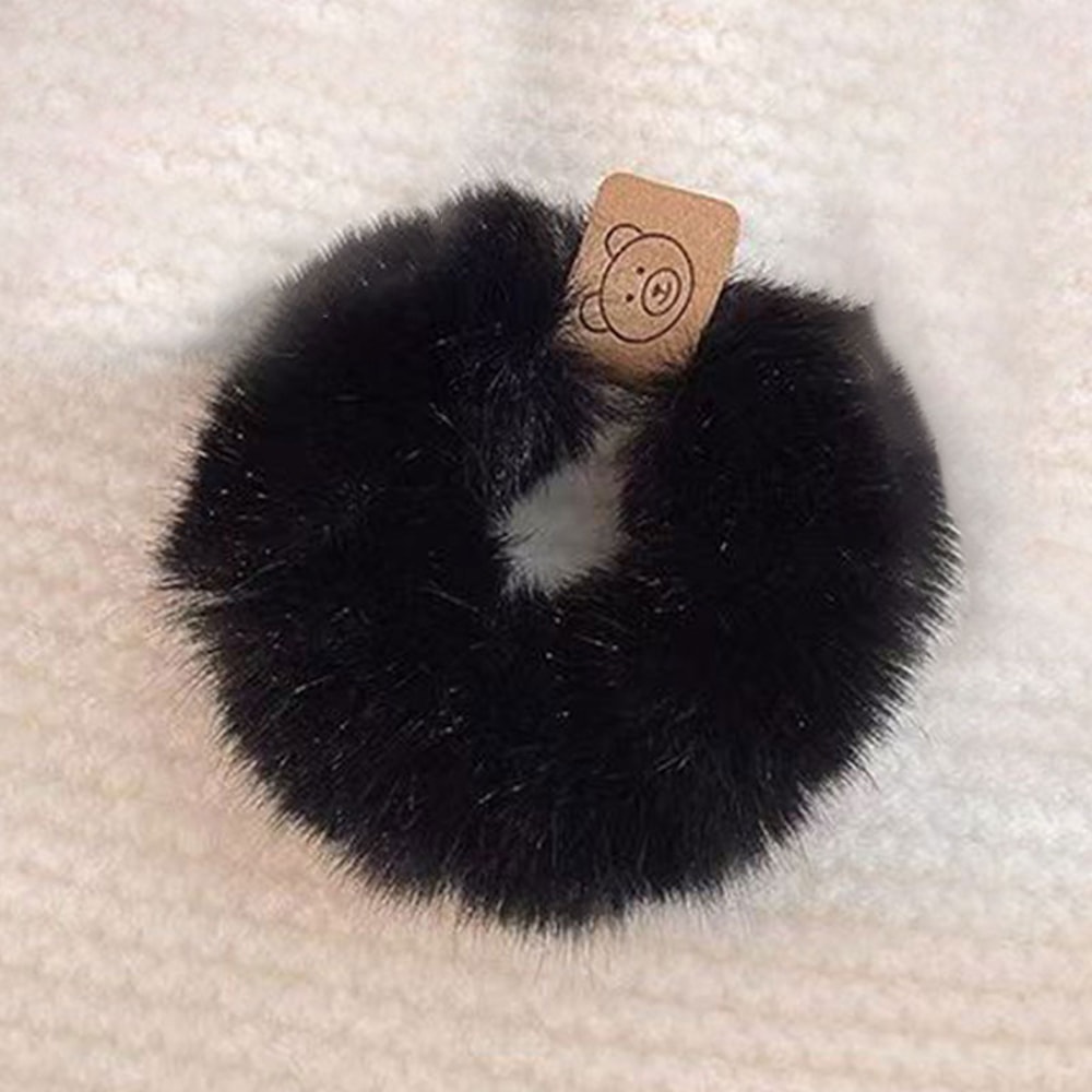 Soft Plush Headband High Elasticity Braided Hair Tie For Girls 5