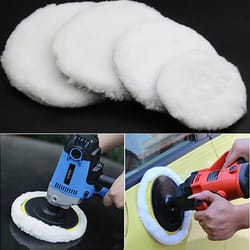 wool car polishing pad set for polisher machine auto paint care buffing & waxing pads