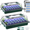 Trays with High Dome Germination Kit LED Grow Lights, Smart Timer, Modes for Home Gardening