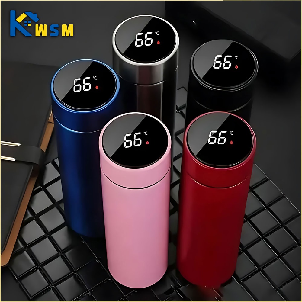 Temperature Display Stainless Steel Thermos Bottle Vacuum Insulated Outdoor Travel Cup 0