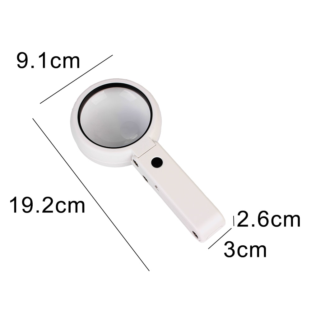 Portable Jewelry Magnifying Glass with LED Light, Foldable Stand Desk for Repair & Appraisal