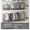 Plate Storage Rack For Kitchen Countertop Layered Dish Organizer SpaceSaving Storage Drawer 4