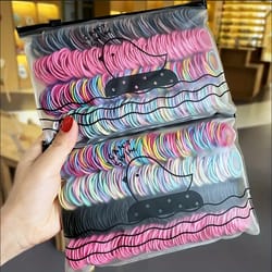 colorful elastic hair bands for girls soft ponytail holders