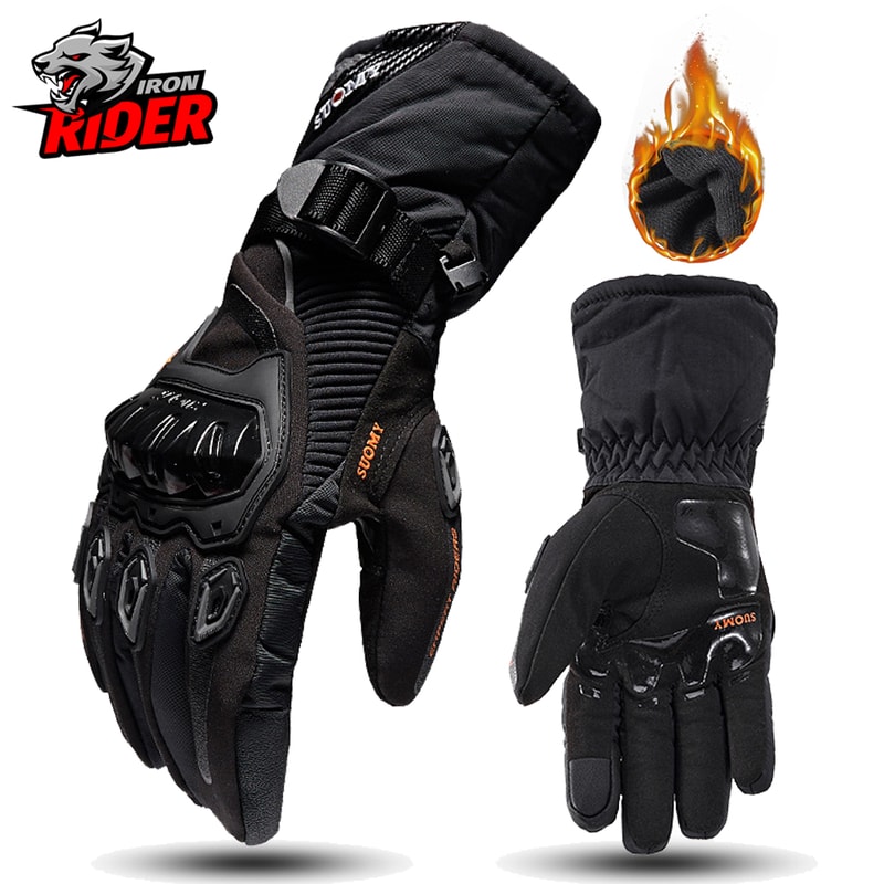Winter Motorcycle Gloves Waterproof Windproof Touchscreen Riding Gloves For Men 0