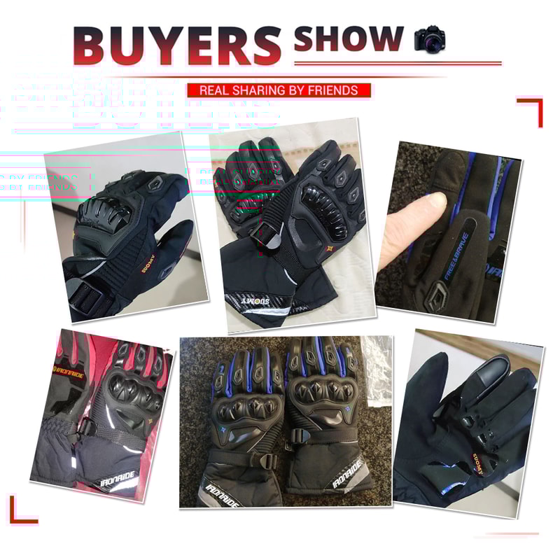 Winter Motorcycle Gloves Waterproof Windproof Touchscreen Riding Gloves For Men 3