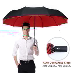 windproof double layer automatic umbrella durable, self-opening & resistant