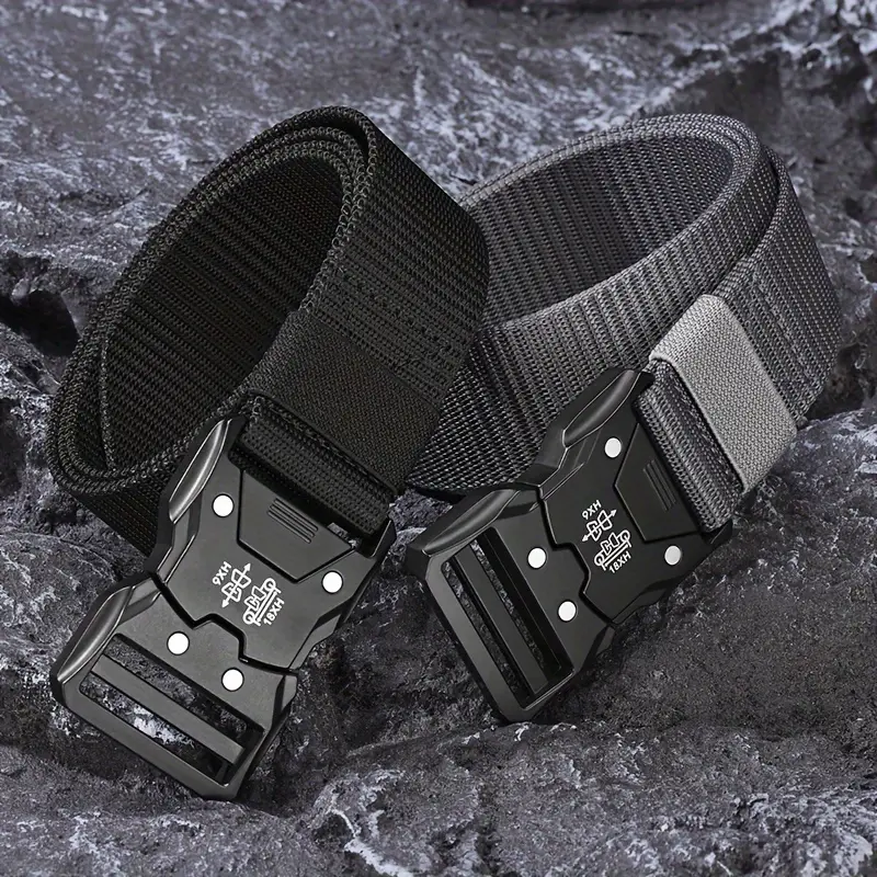 Tactical Waist Belt With Automatic Buckle Durable Unisex Accessory For Outdoor Adventures 1