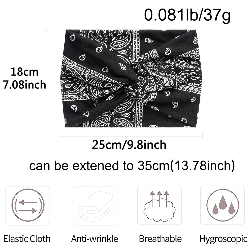 Wide Headband For Women Extra Large Turban Yoga Workout Hairband Thick Fashion Hair Accessories 3