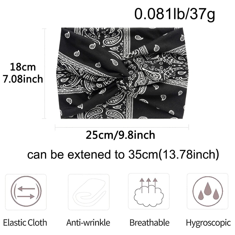 Wide Headband For Women Extra Large Turban Yoga Workout Hairband Thick Fashion Hair Accessories 3