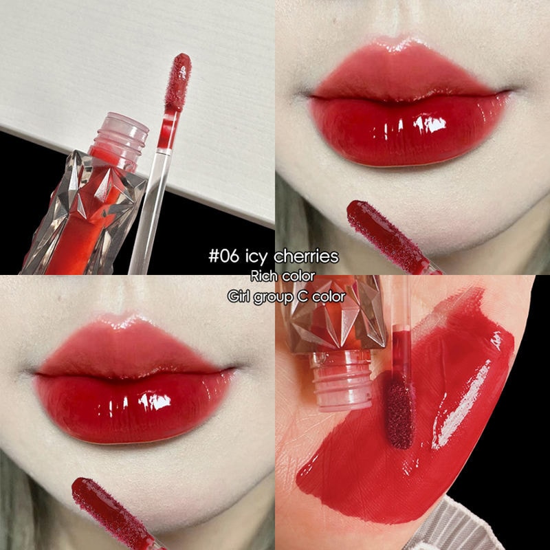 Longlasting Moisturizing Waterproof Lip Gloss Transparent HaloDyeing Mirror Effect Gloss For Perfec 11