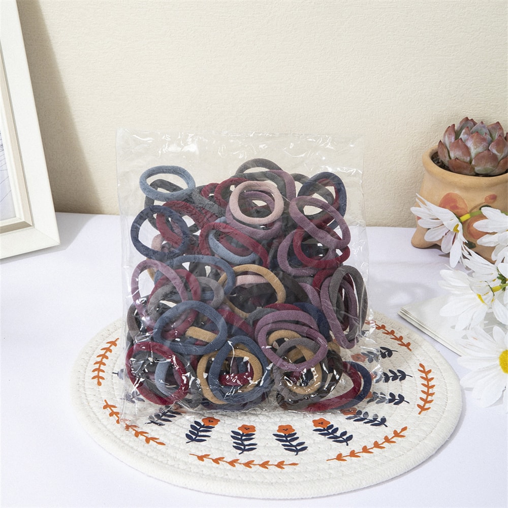 High-Elasticity Womens Hair Bands, Comfortable Rubber Hair Ties for All Hair Types